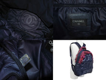 画像をギャラリービューアに読み込む, 極美品 CHANEL シャネル ドゥドーヌ リュック バックパック A91933 ココマーク ネイビー ピンク ナイロン ツイード 中古 4c066996