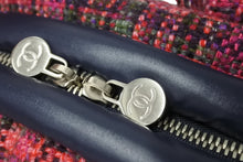 画像をギャラリービューアに読み込む, 極美品 CHANEL シャネル ドゥドーヌ リュック バックパック A91933 ココマーク ネイビー ピンク ナイロン ツイード 中古 4c066996