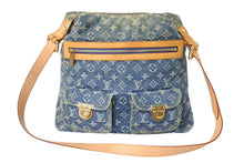 画像をギャラリービューアに読み込む, LOUIS VUITTON ルイ ヴィトン バギーGM ショルダーバッグ M95048 モノグラムデニム ブルー ベージュ 美品 中古 4c066997