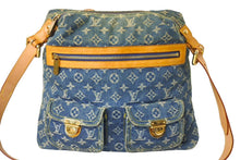 画像をギャラリービューアに読み込む, LOUIS VUITTON ルイ ヴィトン バギーGM ショルダーバッグ M95048 モノグラムデニム ブルー ベージュ 美品 中古 4c066997