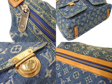 画像をギャラリービューアに読み込む, LOUIS VUITTON ルイ ヴィトン バギーGM ショルダーバッグ M95048 モノグラムデニム ブルー ベージュ 美品 中古 4c066997