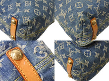 画像をギャラリービューアに読み込む, LOUIS VUITTON ルイ ヴィトン バギーGM ショルダーバッグ M95048 モノグラムデニム ブルー ベージュ 美品 中古 4c066997