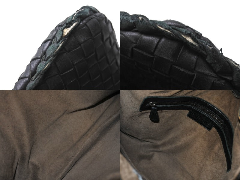 BOTTEGA VENETA ボッテガヴェネタ ホーボー ワンショルダーバッグ イントレチャート 115654 V0016 8175 レザー ブラック  良品 中古 4c067002 – Casanova Vintage