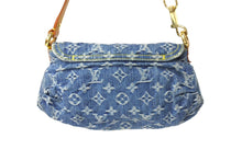 Load image into Gallery viewer, LOUIS VUITTON ルイヴィトン ミニプリーティ ハンドバッグ M95050 モノグラム デニム レザー ゴールド金具 美品 中古 4c067004