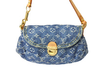 Load image into Gallery viewer, LOUIS VUITTON ルイヴィトン ミニプリーティ ハンドバッグ M95050 モノグラム デニム レザー ゴールド金具 美品 中古 4c067004