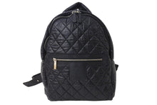 Load image into Gallery viewer, 極美品 CHANEL シャネル コココクーン リュック デイパック 21番台 イタリア製 ナイロン ブラック シルバー金具 中古 4c067006