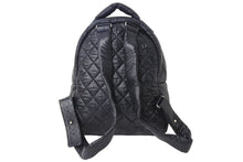 Load image into Gallery viewer, 極美品 CHANEL シャネル コココクーン リュック デイパック 21番台 イタリア製 ナイロン ブラック シルバー金具 中古 4c067006