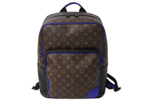 画像をギャラリービューアに読み込む, LOUIS VUITTON ルイヴィトン マカサー ディーン バックパック リュック M45867 ブラウン ブルー 美品 中古 4c067007