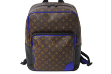 画像をギャラリービューアに読み込む, LOUIS VUITTON ルイヴィトン マカサー ディーン バックパック リュック M45867 ブラウン ブルー 美品 中古 4c067007