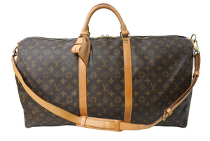 Louis Vuitton ルイヴィトン キーポル バンドリエール60 ボストンバッグ M41412 ブラウン ゴールド金具 美品 中古 4c067010