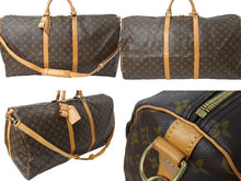 Load image into Gallery viewer, Louis Vuitton ルイヴィトン キーポル バンドリエール60 ボストンバッグ M41412 ブラウン ゴールド金具 美品 中古 4c067010