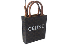 Load image into Gallery viewer, 極美品 CELINE セリーヌ ミニ バーティカル ショルダーバッグ トリオンフ キャンバス 194372BZK.04LU ロゴプリント 中古 4c067012