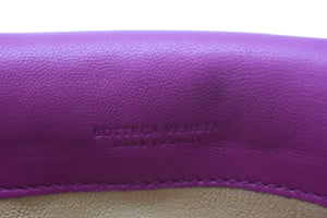 BOTTEGA VENETA ボッテガヴェネタ イントレチャート 長財布 バイオレット レザー イタリア製 ゴールド金具 美品 中古 4c067015