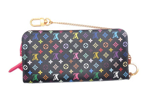 極美品 LouisVuitton ルイヴィトン モノグラム マルチカラー ポルトフォイユ アンソリット 長財布 M93754 ブラック 中古 4c067018