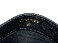 画像をギャラリービューアに読み込む, CHANEL シャネル カードケース 28番台 ココマーク キルティング ラムスキン ブラック ゴールド イタリア製 美品 中古 4c067024