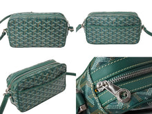 画像をギャラリービューアに読み込む, GOYARD ゴヤール カップヴェールPM バッグ ショルダーバッグ CAPVE2PMLTY10CL10P PVC レザー グリーン 美品 中古 4c067031