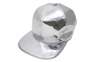 LOUISVUITTON 21AW Monogram Mirror Cap MP3115 Polyester Silver Size 60 Good Condition Used 4c067032