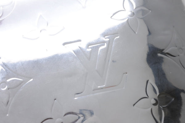 LOUISVUITTON 21AW Monogram Mirror Cap MP3115 Polyester Silver Size 60 Good Condition Used 4c067032