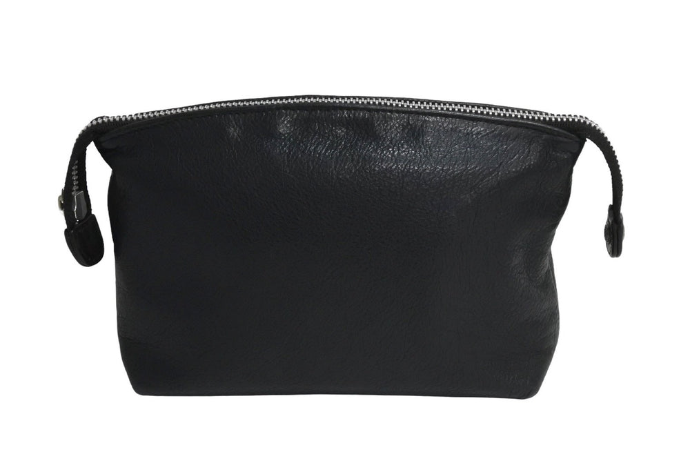 CHROME HEARTS クロムハーツ ポーチ CHプラス レザーパッチ ダガージップ ブラック レザー シルバー925 シルバー金具 美品 中古 4c067054ch