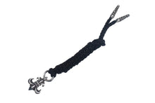 画像をギャラリービューアに読み込む, CHROME HEARTS クロムハーツ BSフレアペンダント wレザーブレイド ネックレス BS FLEUR LB シルバー925 重量37.318g 全長94cm 美品 中古 4c067061ch