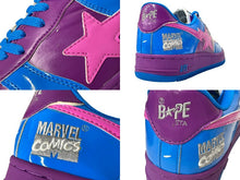 Load image into Gallery viewer, BAPESTA x Marvel Comics ベイプスタ x マーベル スニーカー シルバーサーファー FS-001 ブルー パープル 27.5 美品 中古 4c067069