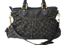 Load image into Gallery viewer, LOUIS VUITTON ルイ ヴィトン モノグラムデニム ネオカヴィMM 2WAYハンドバッグ M95351 ショルダーバッグ ロゴ ゴールド金具 ノワール 美品 中古 4c067075