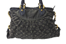 Load image into Gallery viewer, LOUIS VUITTON ルイ ヴィトン モノグラムデニム ネオカヴィMM 2WAYハンドバッグ M95351 ショルダーバッグ ロゴ ゴールド金具 ノワール 美品 中古 4c067075