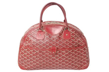 Load image into Gallery viewer, GOYARD ゴヤール サンジャンヌ GM ハンドバッグ ボルドー ロゴ ヘリンボーン柄 手持ち 鞄 PVC シルバー金具 良品 中古 4c067077