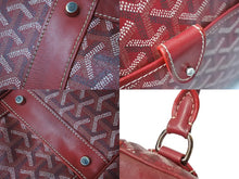 Load image into Gallery viewer, GOYARD ゴヤール サンジャンヌ GM ハンドバッグ ボルドー ロゴ ヘリンボーン柄 手持ち 鞄 PVC シルバー金具 良品 中古 4c067077