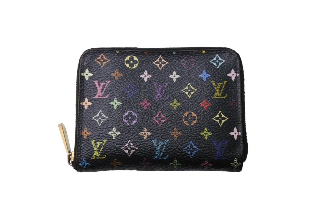 LOUIS VUITTON ルイヴィトン モノグラムマルチカラー ジッピー コイン パース グルナード コインケース ブラック M93740 良品 中古 4c067080