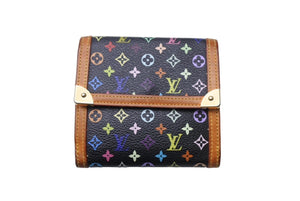 LOUIS VUITTON ルイヴィトン モノグラム マルチカラー ポルト モネ ビエ カルトクレディ 二つ折り財布 ブラック M92984 良品 中古 4c067081