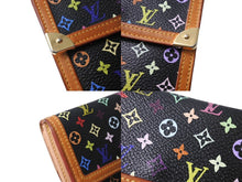 Load image into Gallery viewer, LOUIS VUITTON ルイヴィトン モノグラム マルチカラー ポルト モネ ビエ カルトクレディ 二つ折り財布 ブラック M92984 良品 中古 4c067081