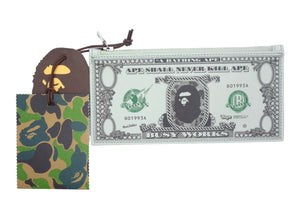 新品未使用 A BATHING APE アベイシングエイプ ポーチ BANKNOTE グリーン MN0508_1K80190305 中古 4c067086