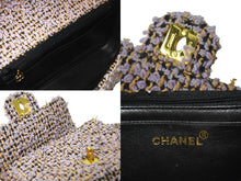 Load image into Gallery viewer, 極美品 シャネル CHANEL マトラッセ 親子バッグ フルセット 3番台 バッグ ツイード ベージュ ゴールド 金具 中古 4c067088