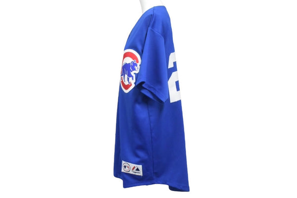 MAJESTIC Cubs Derrek Lee Baseball Shirt Size M Polyester Blue MLB Good Condition Used 4c067098
