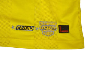 FUBU フブ ゲームシャツ フットボールシャツ ヴィンテージ サイズXXL イエロー グレー メッシュ ポリエステル 美品 中古 4c067099