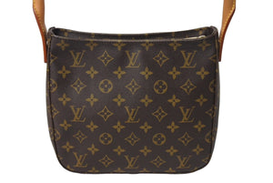 LOUIS VUITTON ルイ ヴィトン ルーピングMM ショルダーバッグ M51146 PVCコーティングキャンバス ブラウン 美品 中古 4c067099lv