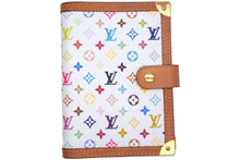 画像をギャラリービューアに読み込む, LOUIS VUITTON ルイ ヴィトン アジェンダPM 手帳カバー LV手帳 R20896 PVC レザー マルチカラー ブロン 美品 中古 4c067101lv