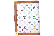 画像をギャラリービューアに読み込む, LOUIS VUITTON ルイ ヴィトン アジェンダPM 手帳カバー LV手帳 R20896 PVC レザー マルチカラー ブロン 美品 中古 4c067101lv