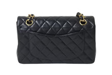 画像をギャラリービューアに読み込む, CHANEL シャネル チェーンショルダーバッグ マトラッセ23 Wフラップ ラムスキン 6番台 ブラック ゴールド 美品 中古 4c067104cc