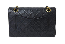 画像をギャラリービューアに読み込む, CHANEL シャネル チェーンショルダーバッグ マトラッセ23 Wフラップ ラムスキン 2番台 ブラック ゴールド 美品 中古 4c067105cc