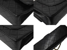 画像をギャラリービューアに読み込む, CHANEL シャネル チェーンショルダーバッグ マトラッセ23 Wフラップ ラムスキン 2番台 ブラック ゴールド 美品 中古 4c067105cc