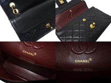 画像をギャラリービューアに読み込む, CHANEL シャネル チェーンショルダーバッグ マトラッセ23 Wフラップ ラムスキン 2番台 ブラック ゴールド 美品 中古 4c067105cc