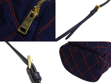 画像をギャラリービューアに読み込む, 新品同様 PRADA プラダ ショルダーバッグ 巾着 チェック ナイロン トライアングルロゴ CO190 ナイロン レザー ゴールド金具 中古 4c067110