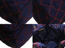 画像をギャラリービューアに読み込む, 新品同様 PRADA プラダ ショルダーバッグ 巾着 チェック ナイロン トライアングルロゴ CO190 ナイロン レザー ゴールド金具 中古 4c067110