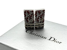 Load image into Gallery viewer, Christian Dior クリスチャンディオール トロッター プレート イヤリング レッド メタル シルバー金具 9.9g ロゴ アクセサリー ジュエリー 美品 中古 4c067110cd