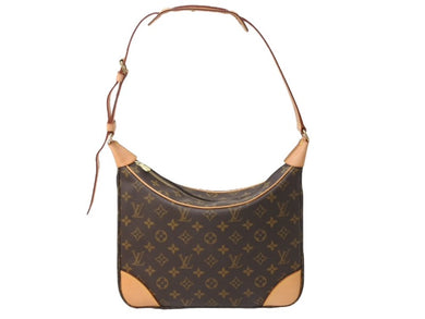 極美品 LOUIS VUITTON ルイヴィトン ブローニュ30 ショルダーバッグ M51265 モノグラム PVC レザー ゴールド金具 ブラウン 中古 4c067113lv