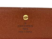 画像をギャラリービューアに読み込む, LouisVuitton ルイヴィトン ポルトフォイユエリーズ Wホック 二つ折り財布 M61654 PVCコーティングキャンバス ブラウン 美品 中古 4c067114