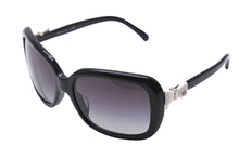 Load image into Gallery viewer, CHANEL シャネル サングラス ココマーク サイドリボン 5170-A 58□17 135 3N ブラック ホワイト 美品 中古 4c067116cc