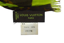 画像をギャラリービューアに読み込む, Louis Vuitton ルイヴィトン スカーフ ストール パレオ モノグラムグラフィティ M72387 コットン グリーン ブラウン 美品 中古 4c067119